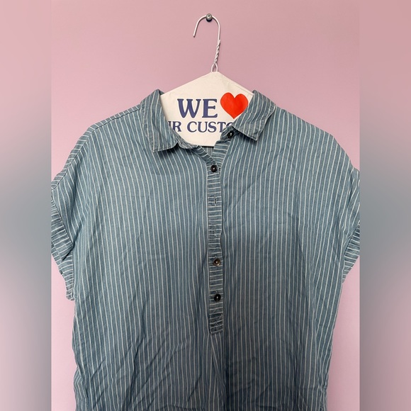 Dex collared t-shirt dress with button down - Picture 3 of 4